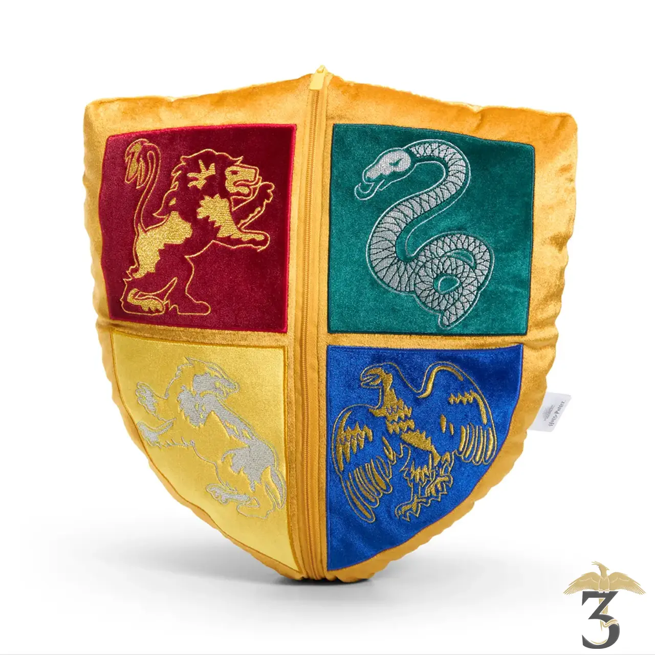 Coussin blason de poudlard et vif d or - Les Trois Reliques, magasin Harry Potter - Photo N°3