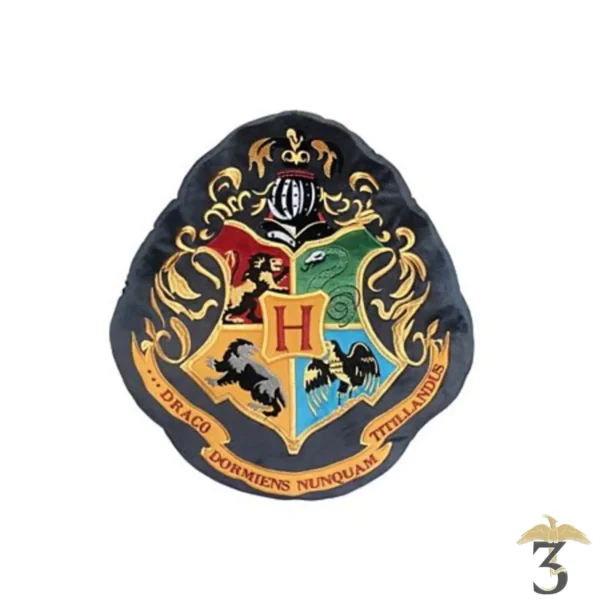 Coussin blason hogwarts - Les Trois Reliques, magasin Harry Potter - Photo N°1