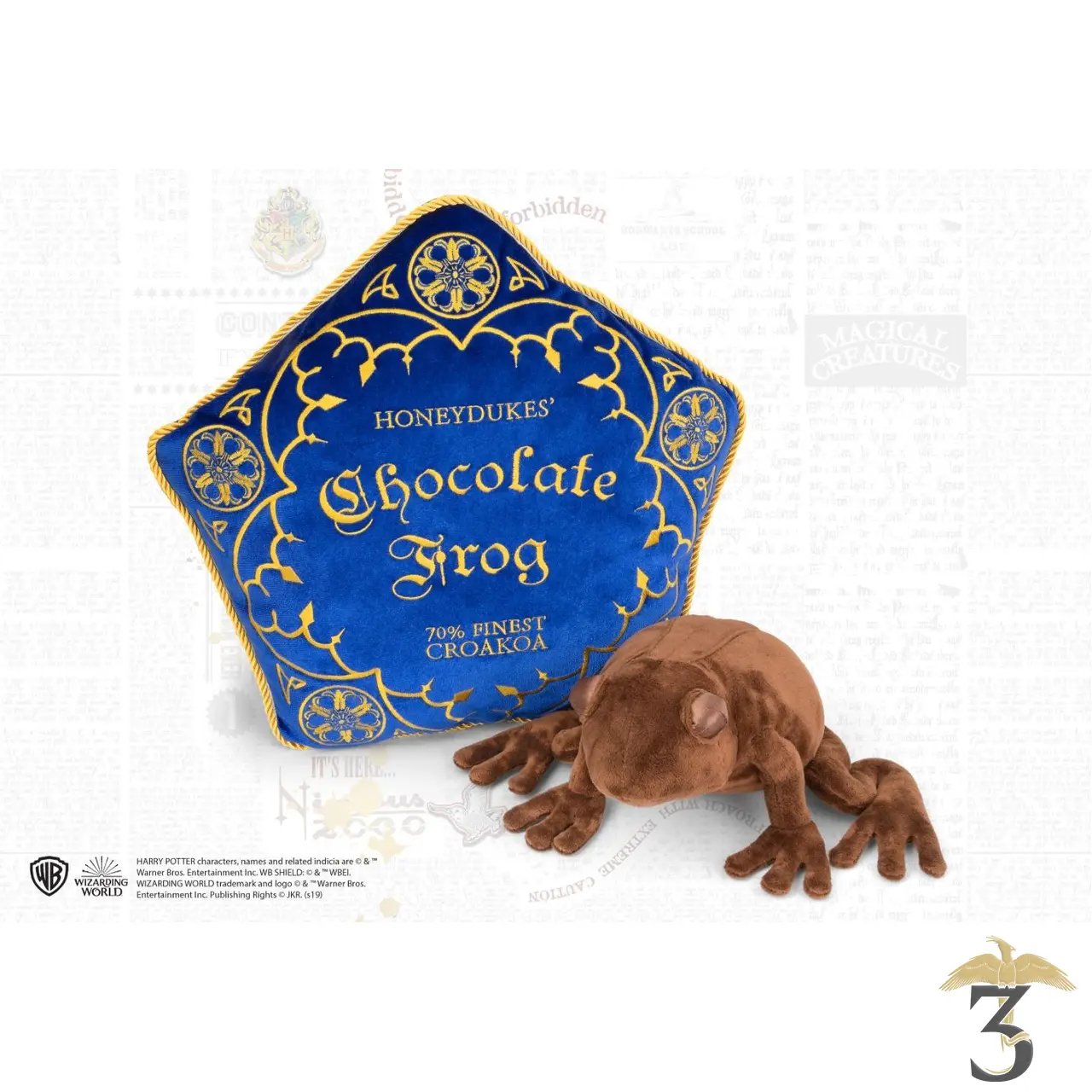 Coussin Chocogrenouille et peluche - Harry Potter - Les Trois Reliques, magasin Harry Potter - Photo N°1
