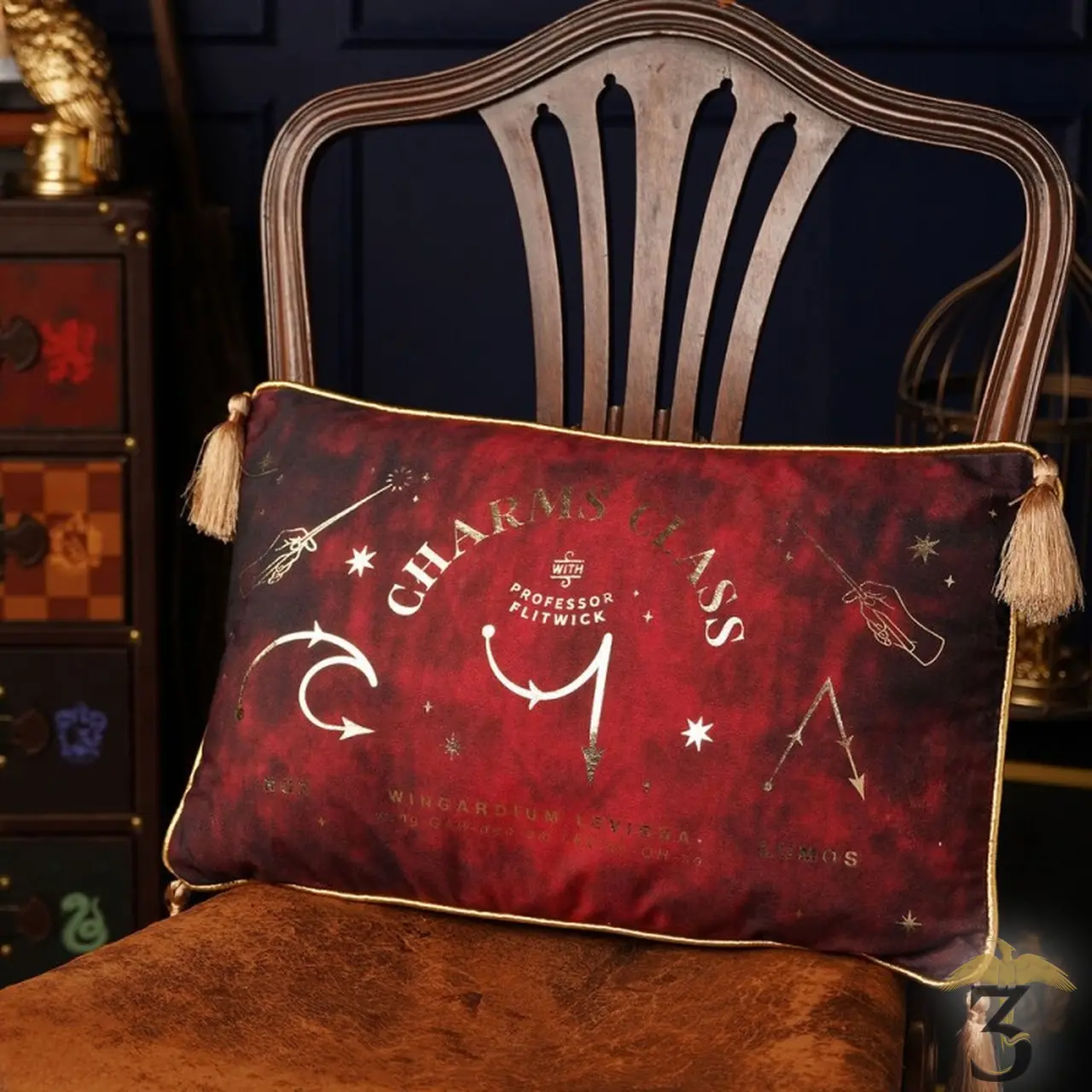 Coussin en velours cours de charmes 50 x 30 cm – harry potter - Les Trois Reliques, magasin Harry Potter - Photo N°3