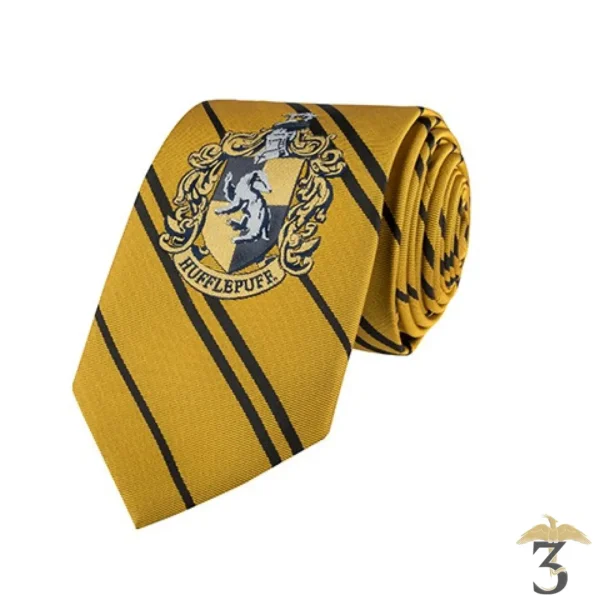 Cravate Poufsouffle (adulte) logo tissé - Harry Potter - Les Trois Reliques, magasin Harry Potter - Photo N°1