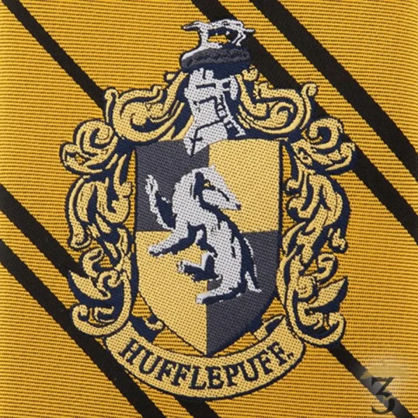 Cravate Poufsouffle (adulte) logo tissé - Harry Potter - Les Trois Reliques, magasin Harry Potter - Photo N°3