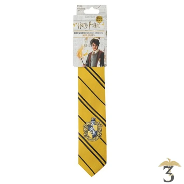Cravate Poufsouffle (enfant) logo tissé - Harry Potter - Les Trois Reliques, magasin Harry Potter - Photo N°2