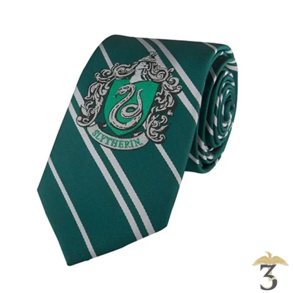 Cravate Serpentard (adulte) logo tissé - Harry Potter - Les Trois Reliques, magasin Harry Potter - Photo N°1