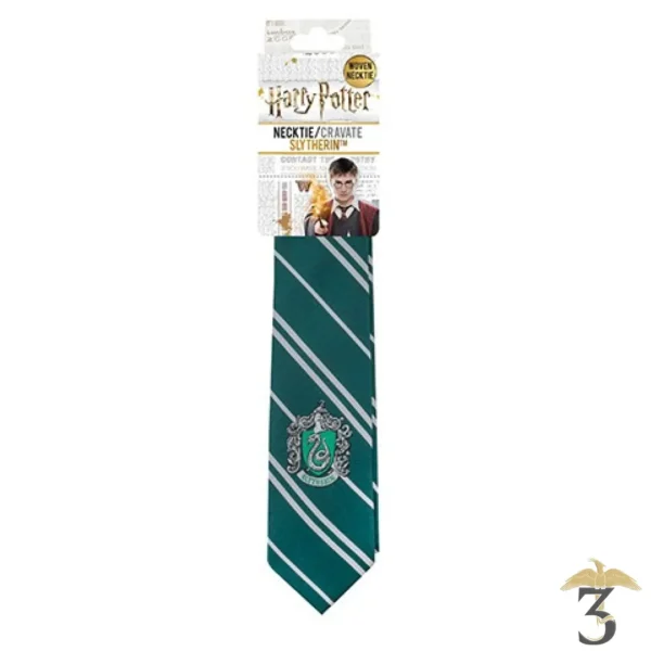 Cravate Serpentard (adulte) logo tissé - Harry Potter - Les Trois Reliques, magasin Harry Potter - Photo N°3