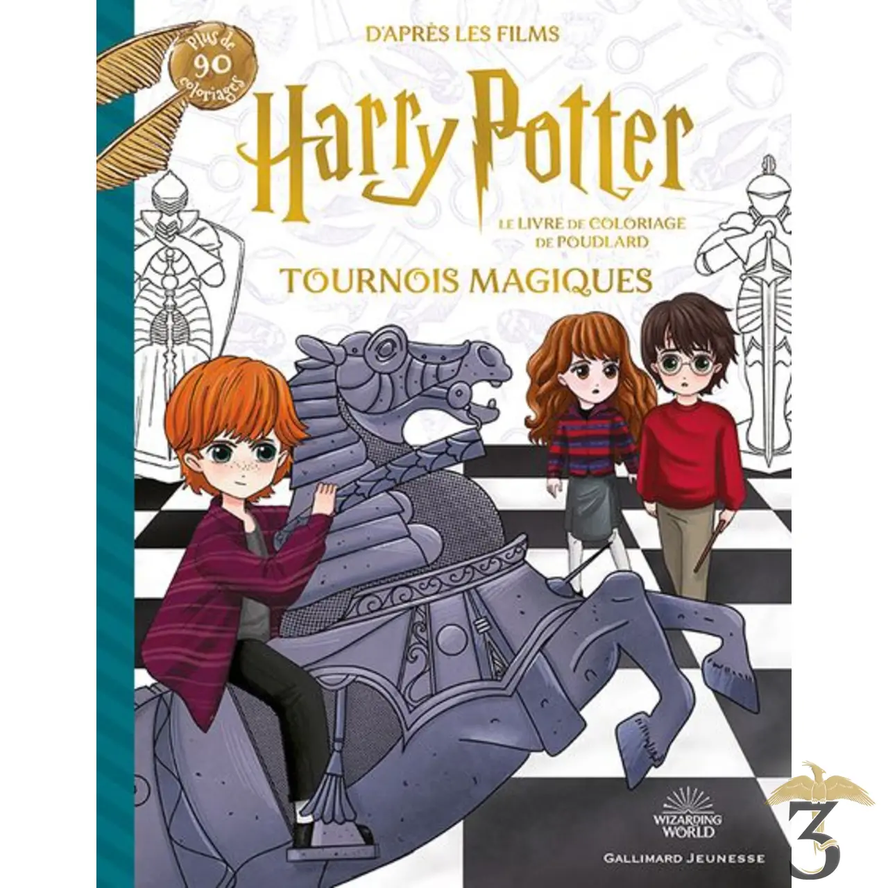 D apres les films harry potter le livre de coloriage de poudlard tournois magiques - Les Trois Reliques, magasin Harry Potter - Photo N°1