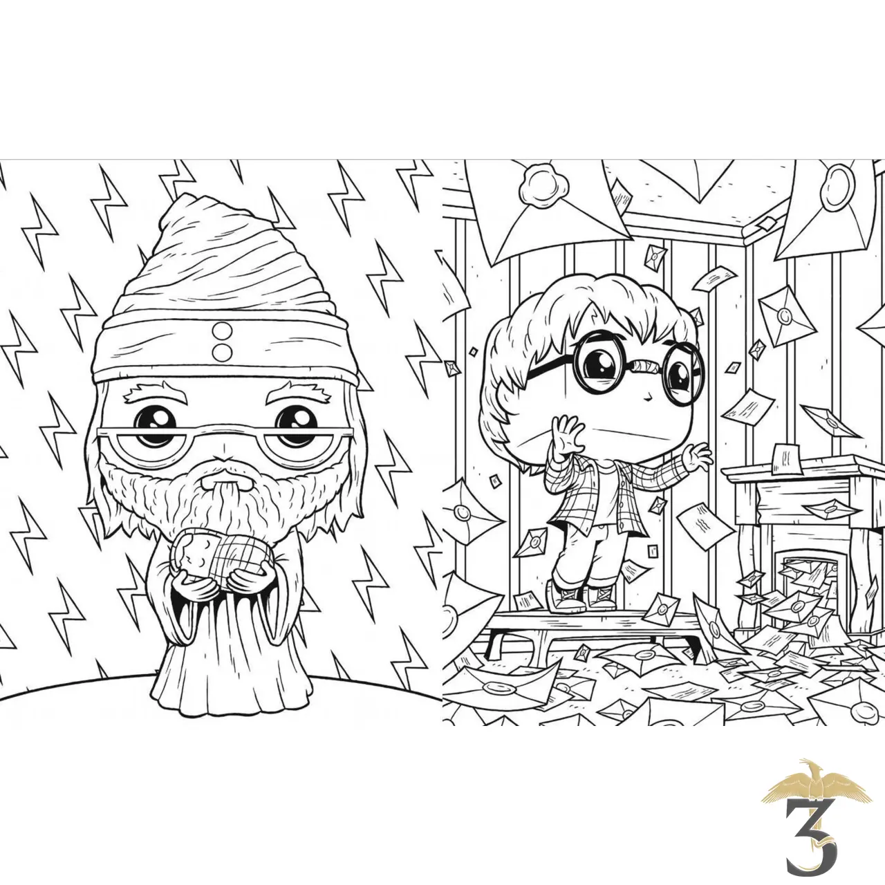 D apres les films harry potter : le livre de coloriage officiel funko pop - Les Trois Reliques, magasin Harry Potter - Photo N°3