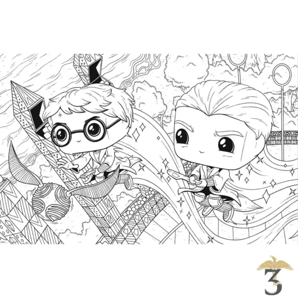 D apres les films harry potter : le livre de coloriage officiel funko pop - Les Trois Reliques, magasin Harry Potter - Photo N°4