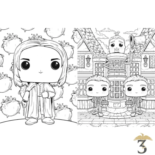 D apres les films harry potter : le livre de coloriage officiel funko pop - Les Trois Reliques, magasin Harry Potter - Photo N°6