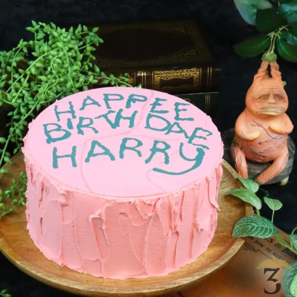 Décoration pour gâteau disque en sucre (happee birthdae 20cm) - Les Trois Reliques, magasin Harry Potter - Photo N°2