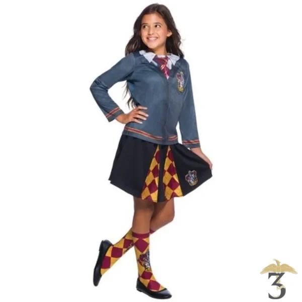 Déguisement ENFANT Hermione Jupe et Haut imprimé Gryffondor - Les Trois Reliques, magasin Harry Potter - Photo N°1