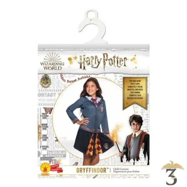 Déguisement ENFANT Hermione Jupe et Haut imprimé Gryffondor - Les Trois Reliques, magasin Harry Potter - Photo N°2