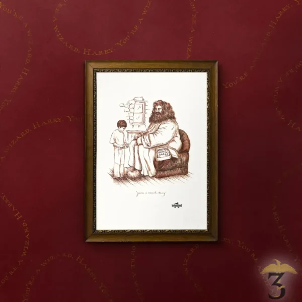 Estampe harry potter & hagrid – 25e anniversaire – minalima - Les Trois Reliques, magasin Harry Potter - Photo N°2