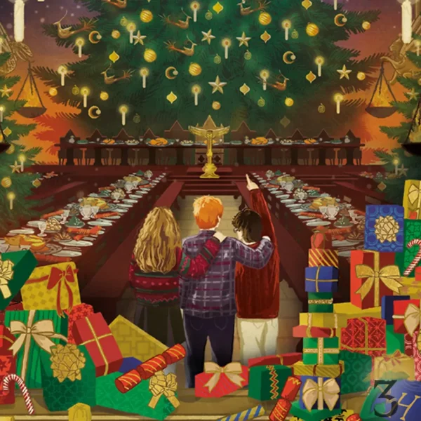 Estampe : un noël magique – minalima – harry potter - Les Trois Reliques, magasin Harry Potter - Photo N°3