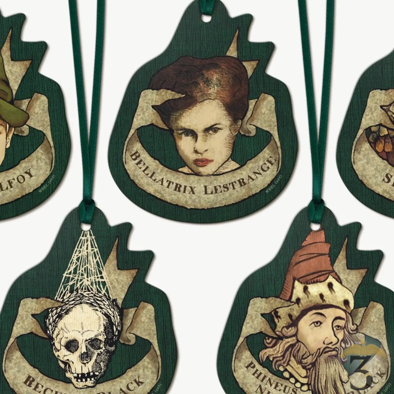 étiquettes cadeau tapisserie black minalima - Les Trois Reliques, magasin Harry Potter - Photo N°3