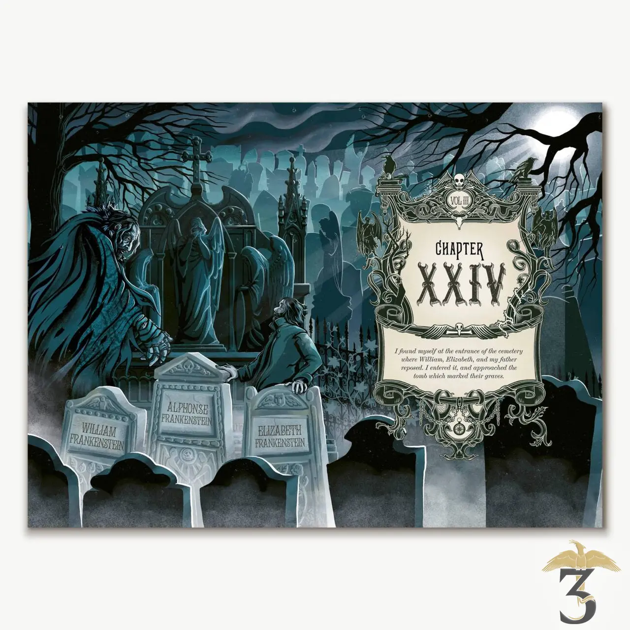 Frankenstein ou le promethee moderne – édition interactive (illustrée par minalima) en vente au magasin Harry Potter Les Trois Reliques, photo N°2