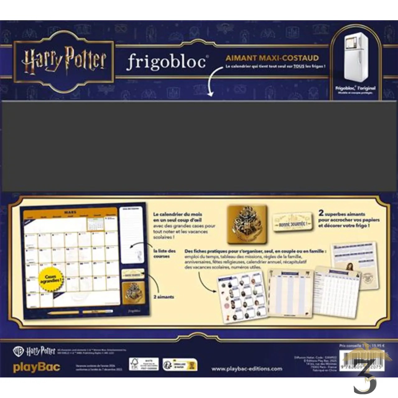 Frigobloc mensuel 2026 déco harry potter (de janv. à déc. 2026) - Les Trois Reliques, magasin Harry Potter - Photo N°2