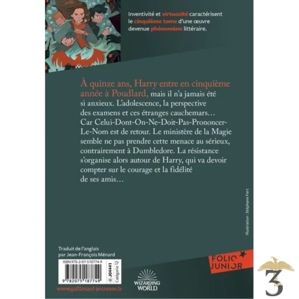 Harry potter et l ordre du phenix (de poche) - Les Trois Reliques, magasin Harry Potter - Photo N°2