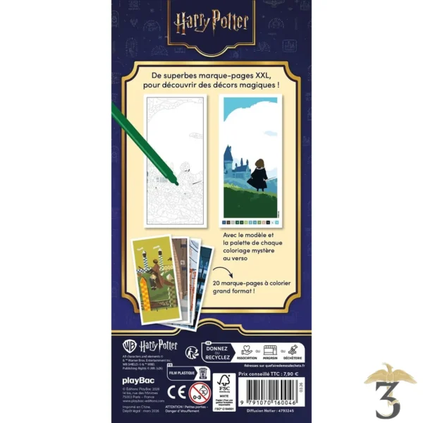 Harry potter – les décors de poudlard : harry potter – marque-pages xxl – coloriages mystères - Les Trois Reliques, magasin Harry Potter - Photo N°2