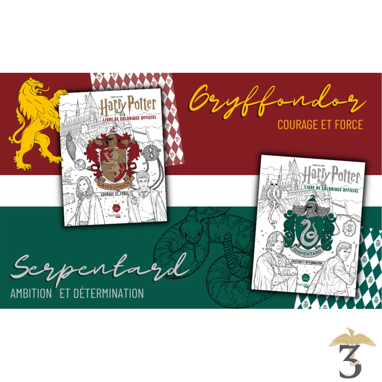 HARRY POTTER LIVRE DE COLORIAGE SERPENTARD - Les Trois Reliques, magasin Harry Potter - Photo N°3