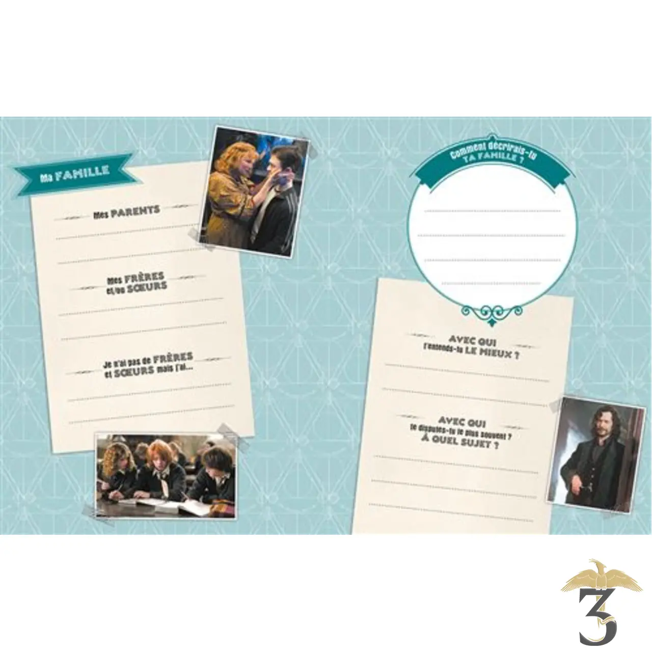 Harry potter – mon journal secret reliques de la mort avec pendentif - Les Trois Reliques, magasin Harry Potter - Photo N°4