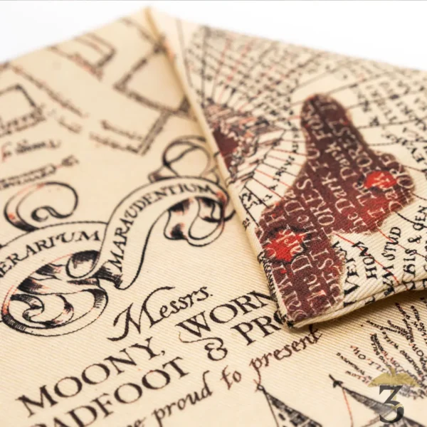 Housse de coussin 100% coton Carte du Maraudeur - MinaLima - Les Trois Reliques, magasin Harry Potter - Photo N°2