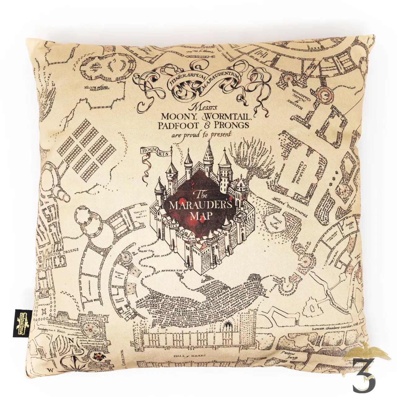 Housse de coussin 100% coton Carte du Maraudeur - MinaLima - Les Trois Reliques, magasin Harry Potter - Photo N°3