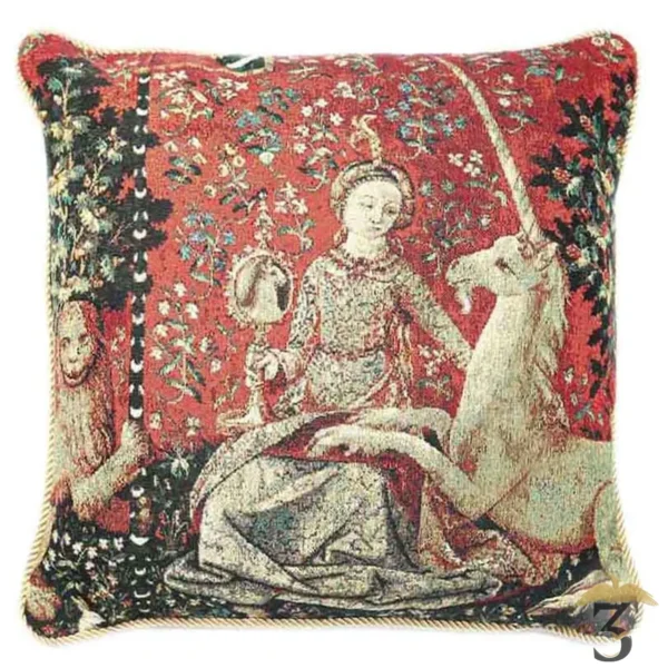 Housse de coussin dame à la licorne – sens de la vue – - Les Trois Reliques, magasin Harry Potter - Photo N°1
