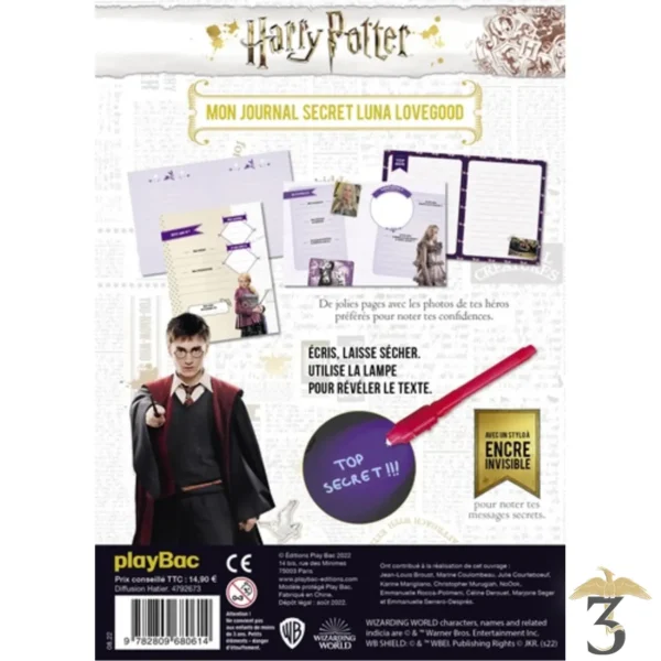 JOURNAL SECRET LUNA A ENCRE INVISIBLE - Les Trois Reliques, magasin Harry Potter - Photo N°2