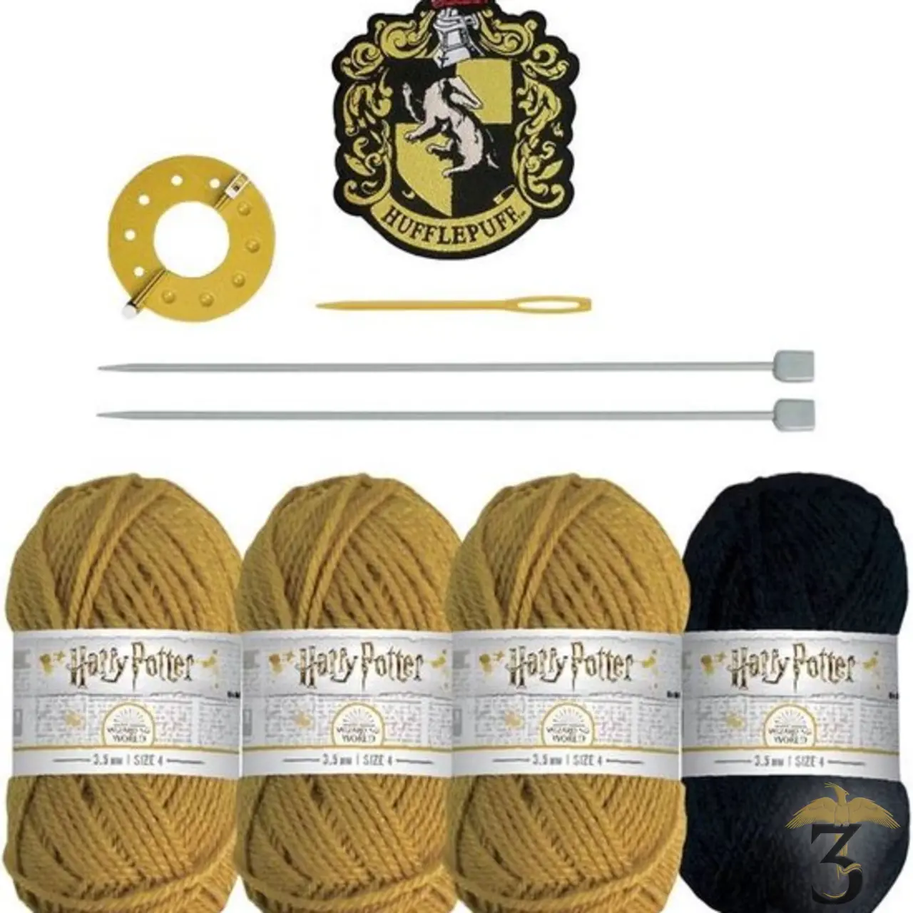 Kit spécial tricot bonnet poufsouffle - Les Trois Reliques, magasin Harry Potter - Photo N°3