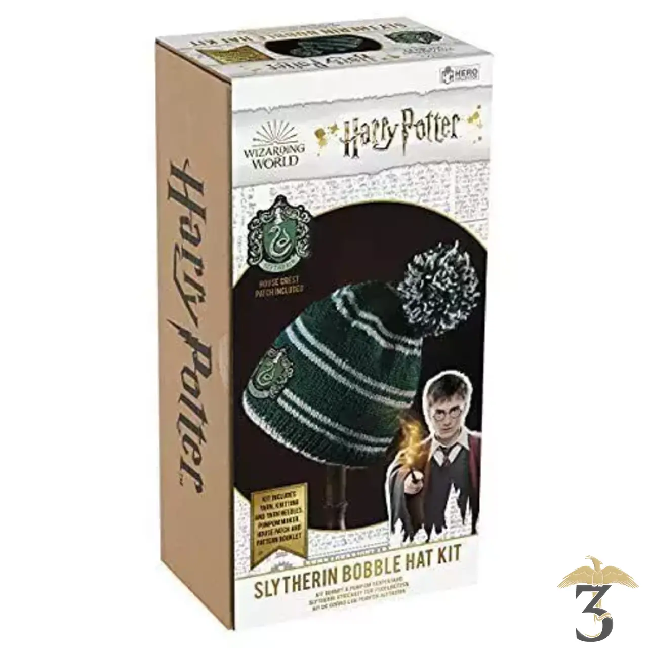 Kit spécial tricot bonnet serpentard - Les Trois Reliques, magasin Harry Potter - Photo N°1