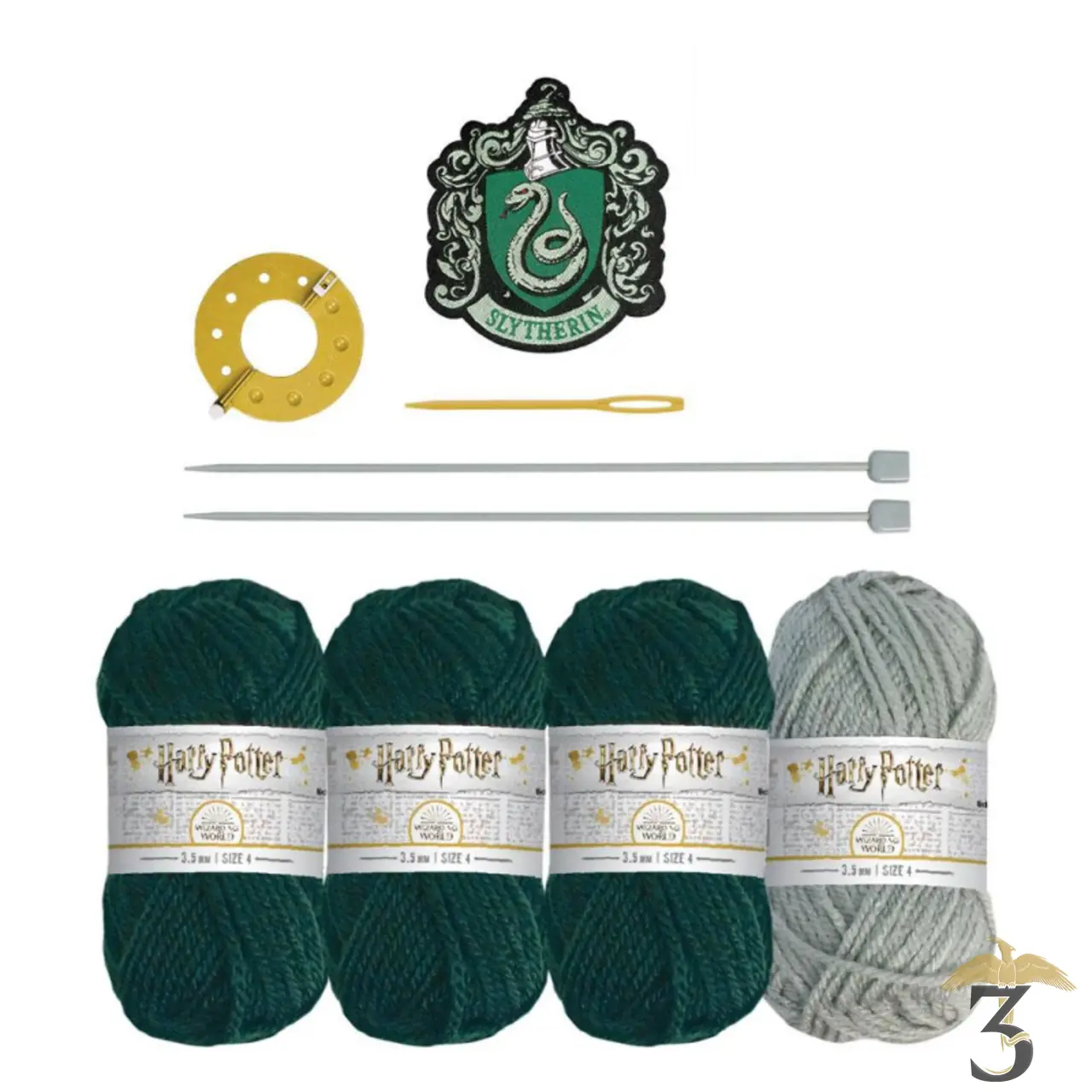 Kit spécial tricot bonnet serpentard - Les Trois Reliques, magasin Harry Potter - Photo N°3