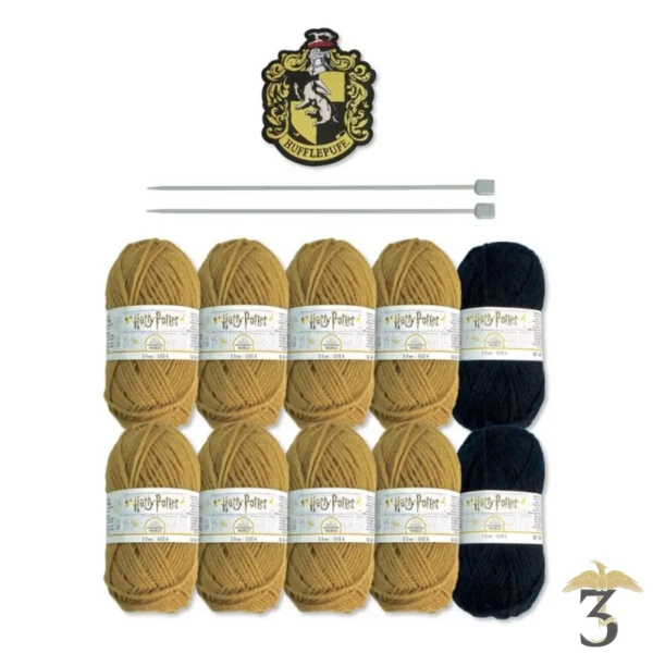 KIT SPECIAL TRICOT ECHARPE POUFSOUFFLE - Les Trois Reliques, magasin Harry Potter - Photo N°2