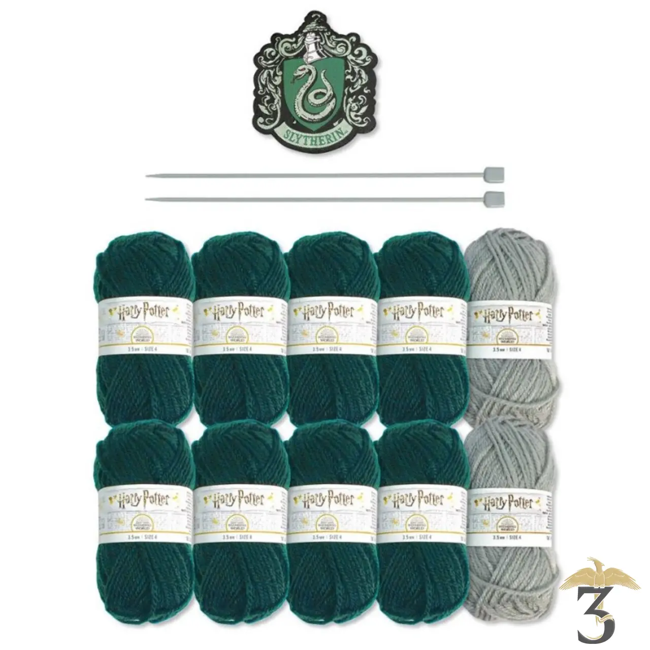 Kit spécial tricot écharpe serpentard - Les Trois Reliques, magasin Harry Potter - Photo N°2
