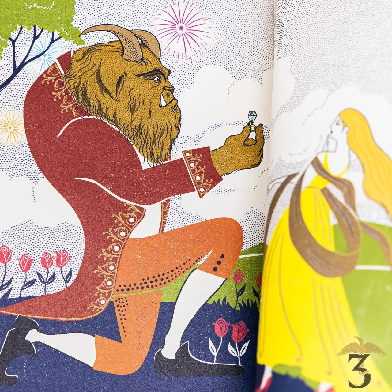 La belle et la bete illustre par minalima - Les Trois Reliques, magasin Harry Potter - Photo N°5