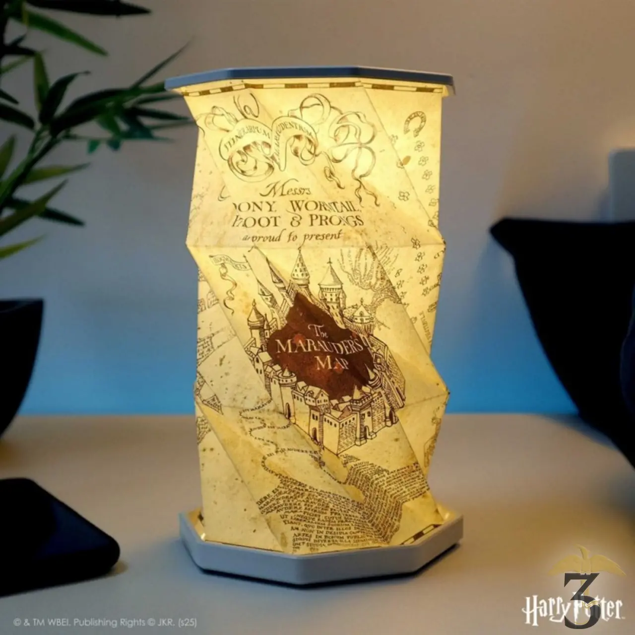 Lampe pliable carte du maraudeur - Les Trois Reliques, magasin Harry Potter - Photo N°5