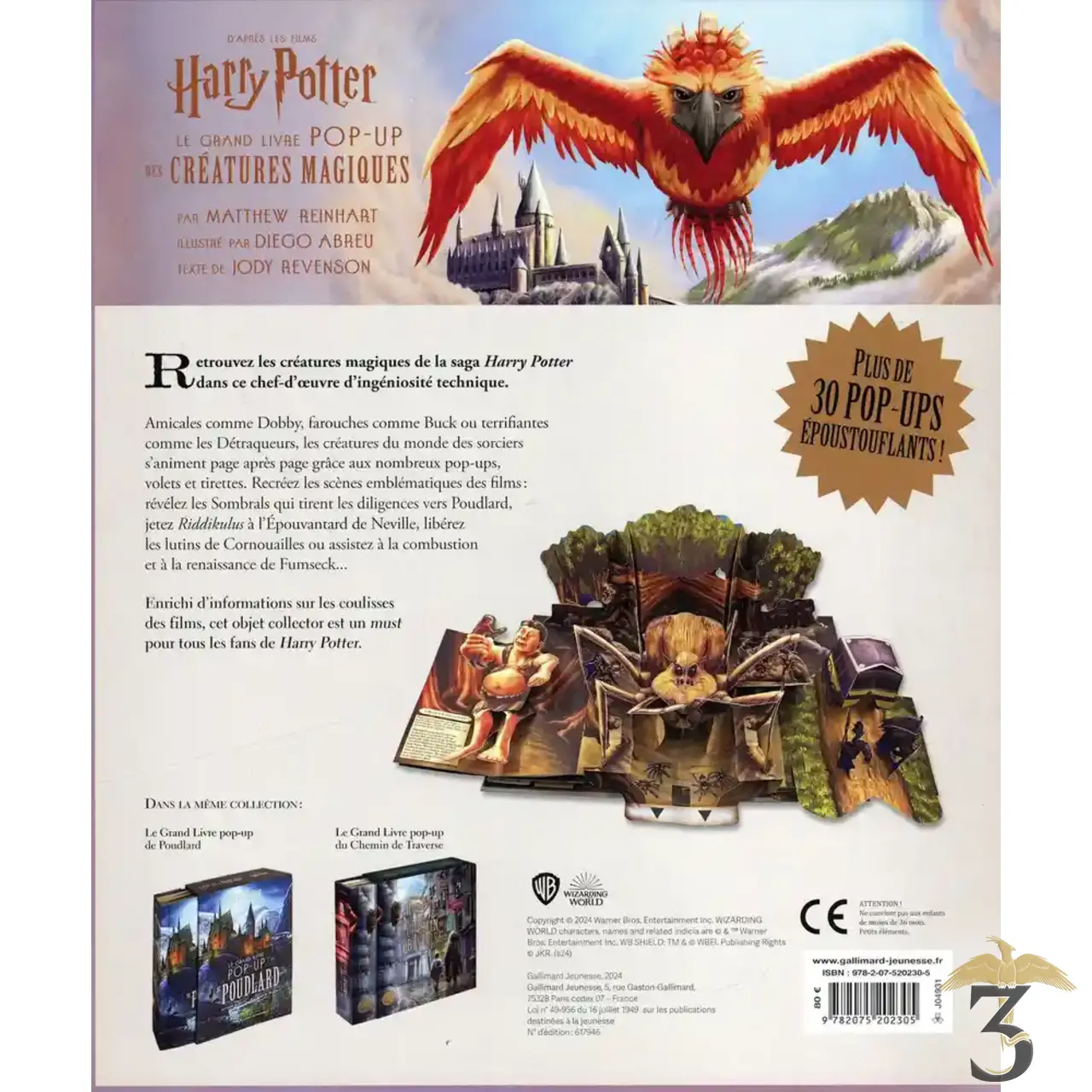 Le grand livre pop up des creatures magiques – d apres les films harry potter - Les Trois Reliques, magasin Harry Potter - Photo N°2