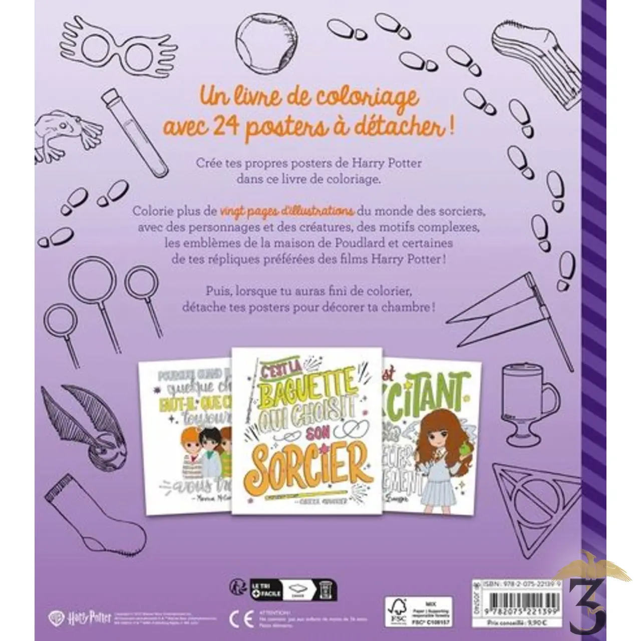 Le livre de coloriage de poudlard – posters magiques - Les Trois Reliques, magasin Harry Potter - Photo N°2