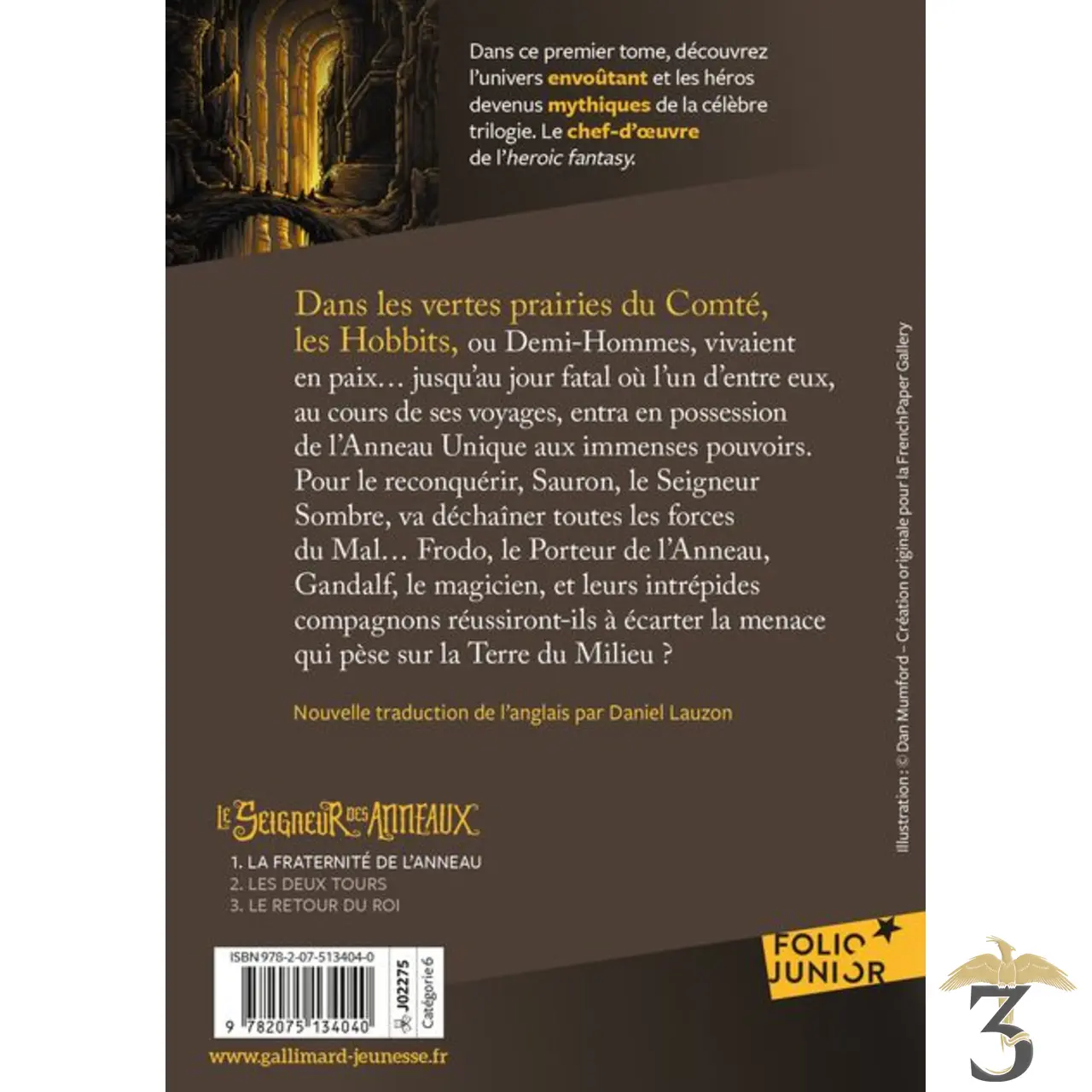 Le seigneur des anneaux : la fraternité de l’anneau tome 1 – folio - Les Trois Reliques, magasin Harry Potter - Photo N°2