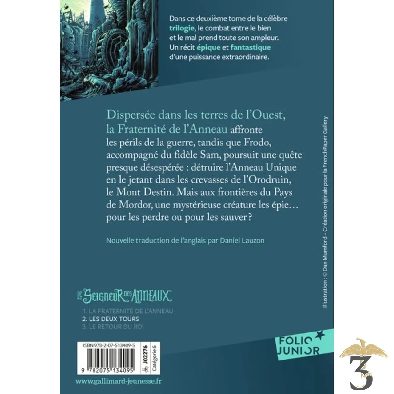 Le seigneur des anneaux : les deux tours tome 2 – folio - Les Trois Reliques, magasin Harry Potter - Photo N°2