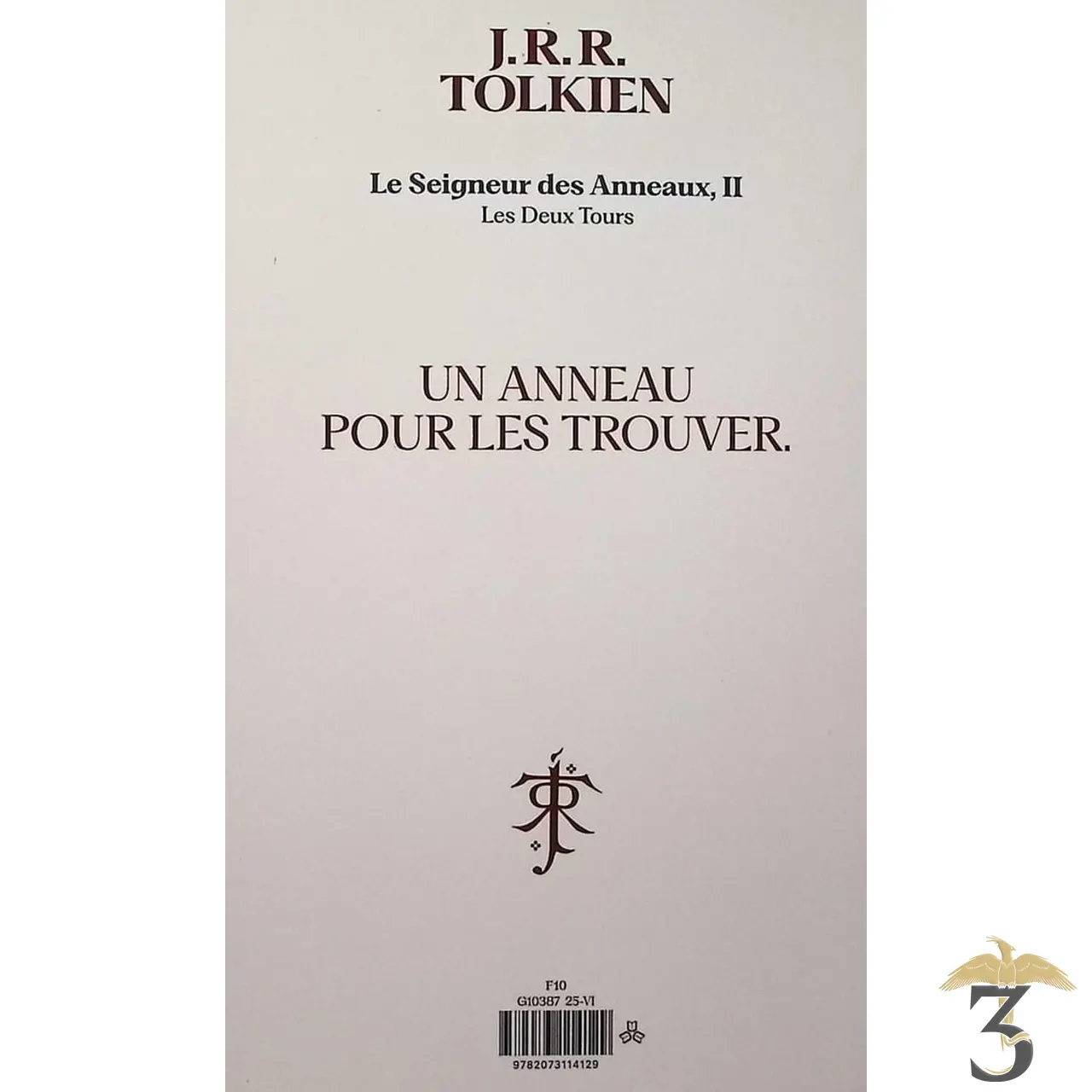 Le seigneur des anneaux : les deux tours – tome 2 – folio - Les Trois Reliques, magasin Harry Potter - Photo N°2