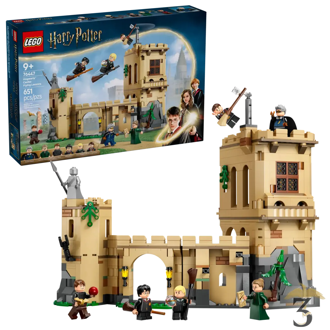 Lego 76447 le château de poudlard : les cours de vol - Les Trois Reliques, magasin Harry Potter - Photo N°1
