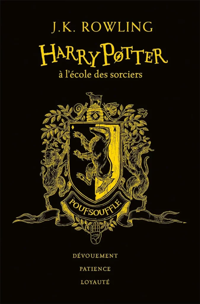 Les 4 maisons Poufsouffle  boutique harry potter chez les 3 Reliques Gallimard