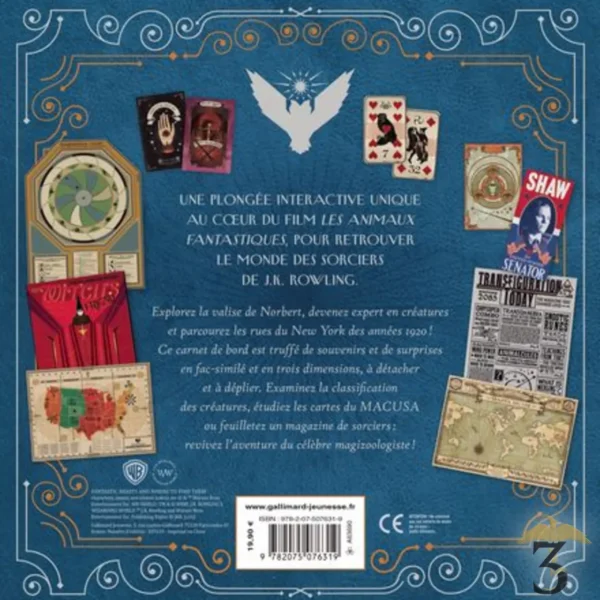 LES ANIMAUX FANTASTIQUES LE CARNET MAGIQUE DE NORBERT DRAGONNEAU (Beau Livre) - Les Trois Reliques, magasin Harry Potter - Photo N°2