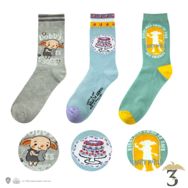 Lot 3 paires de chaussettes dobby - Les Trois Reliques, magasin Harry Potter - Photo N°1