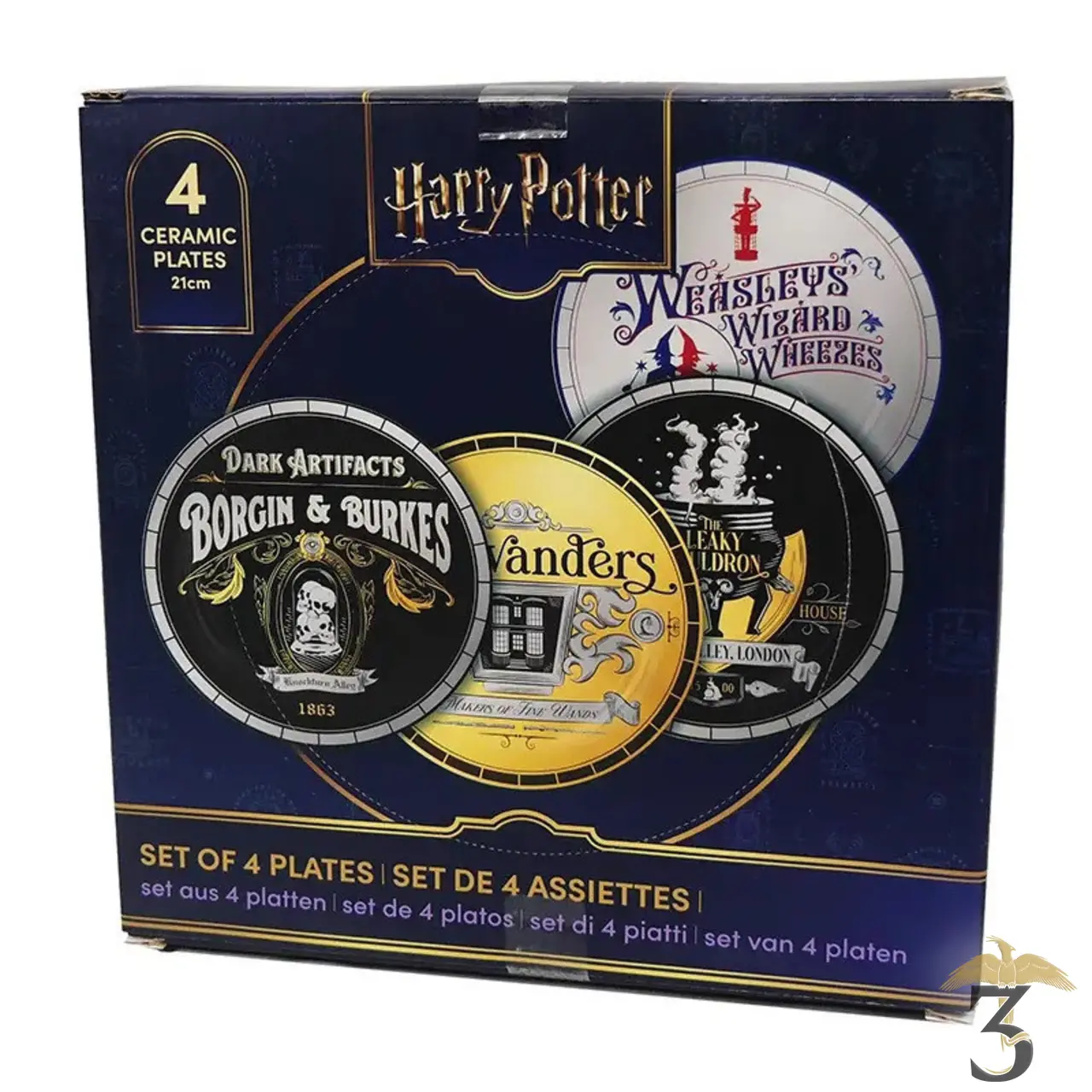 Lot de 4 assiettes chemin de traverse - Les Trois Reliques, magasin Harry Potter - Photo N°3