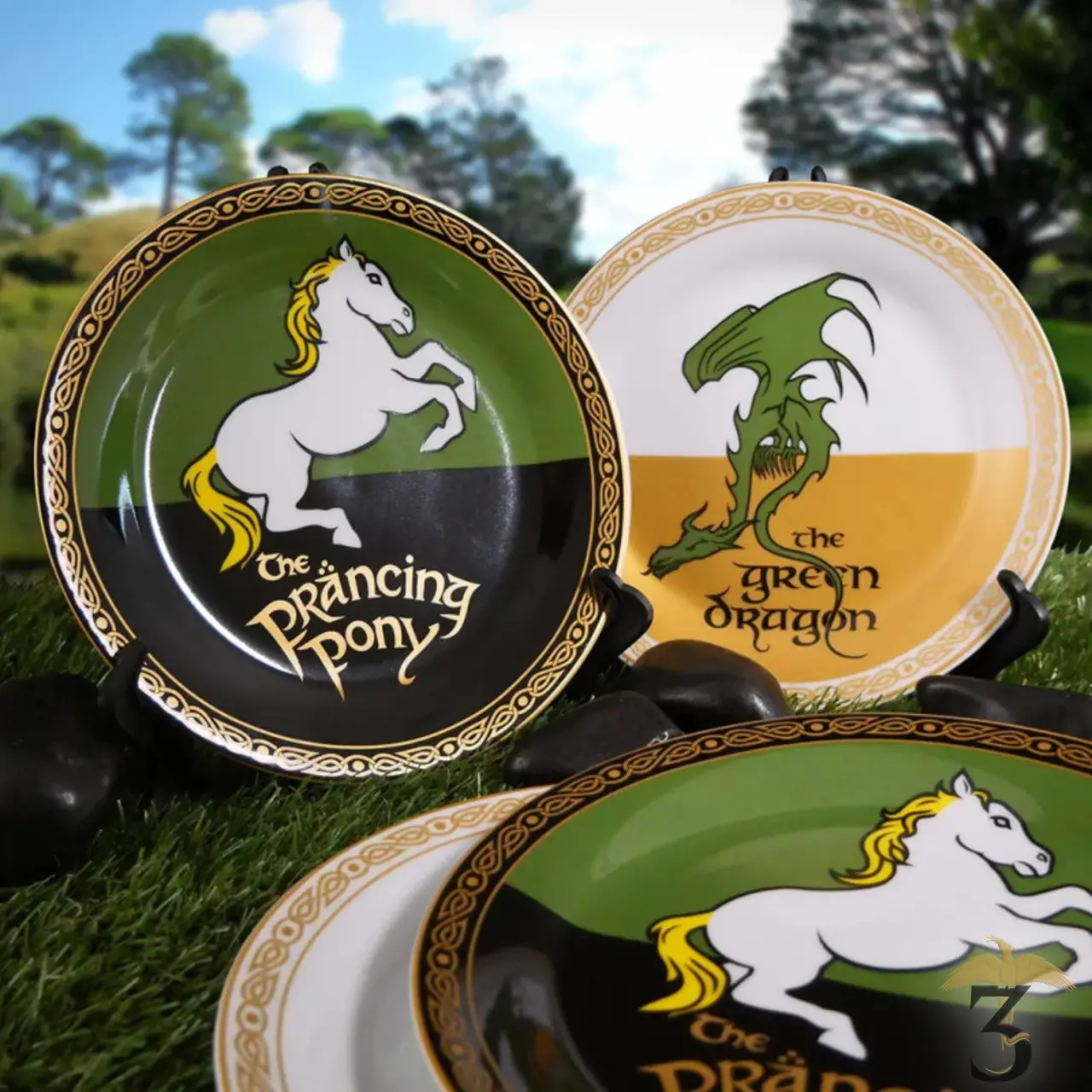 Lot de 4 assiettes seigneur des anneaux – tavernes - Les Trois Reliques, magasin Harry Potter - Photo N°2