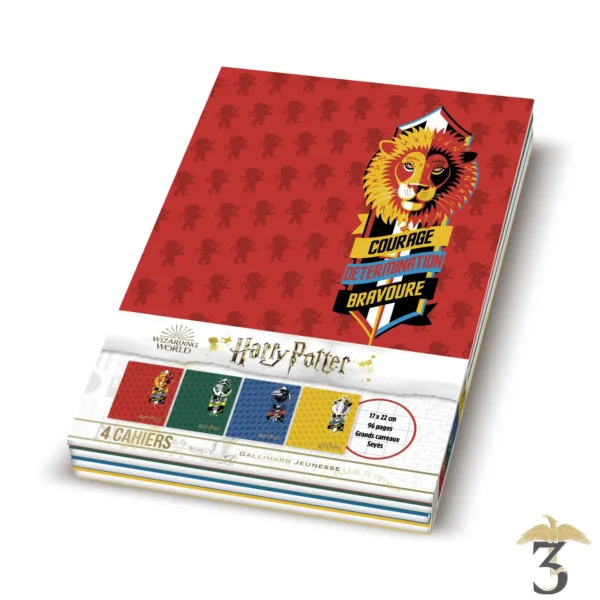 Lot de 4 cahiers harry potter – grand carreaux - Les Trois Reliques, magasin Harry Potter - Photo N°1