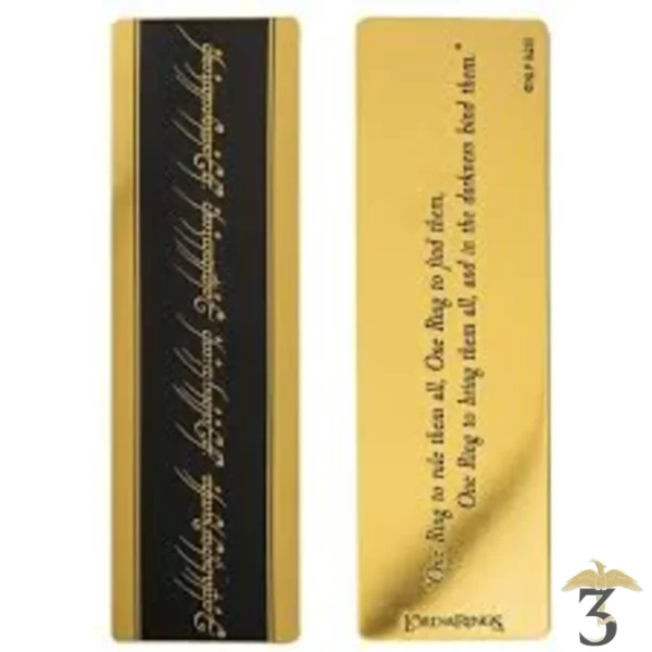 Marque-page métal – anneau unique – le seigneur des anneaux - Les Trois Reliques, magasin Harry Potter - Photo N°1