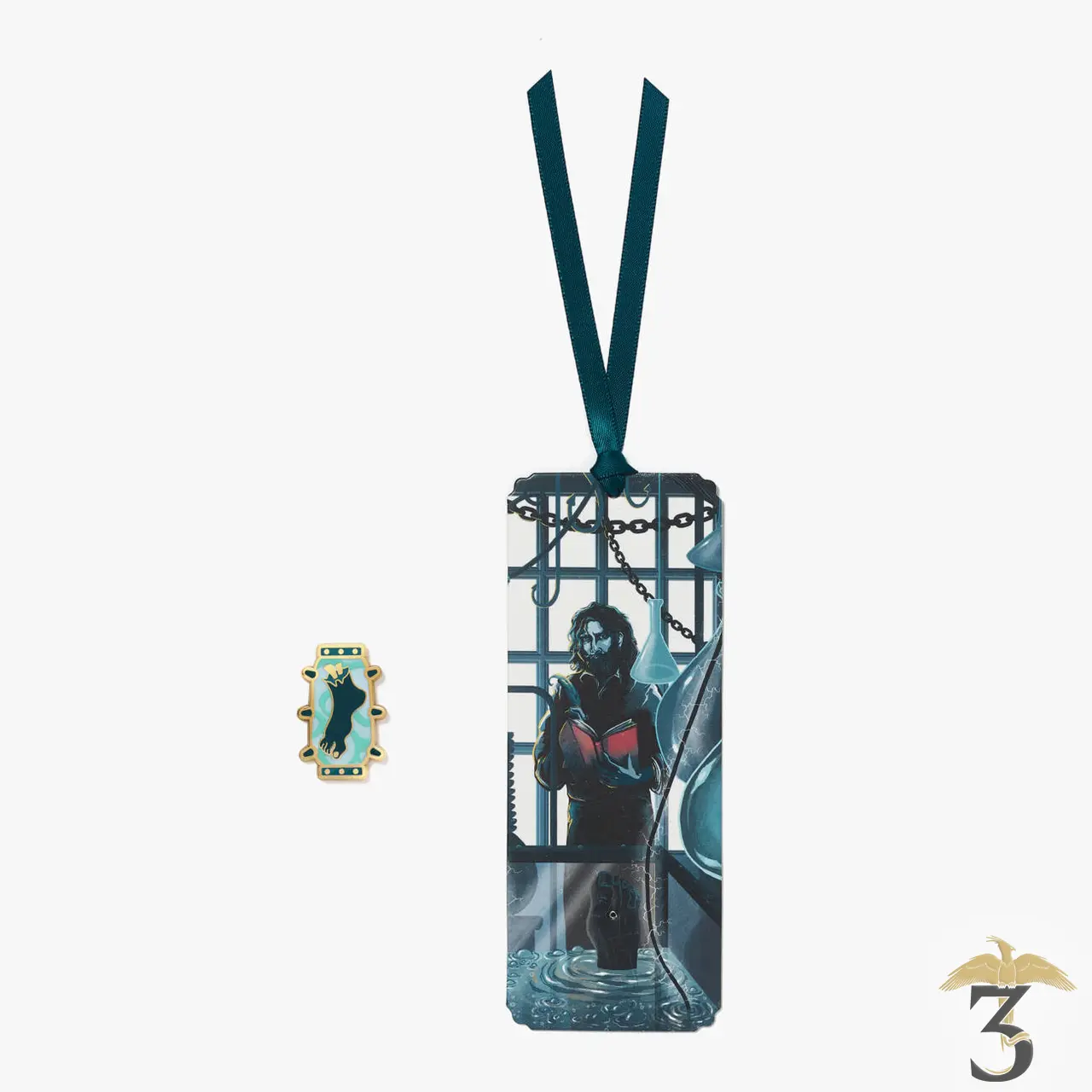 Marque-page + pin s minalima frankenstein - Les Trois Reliques, magasin Harry Potter - Photo N°1